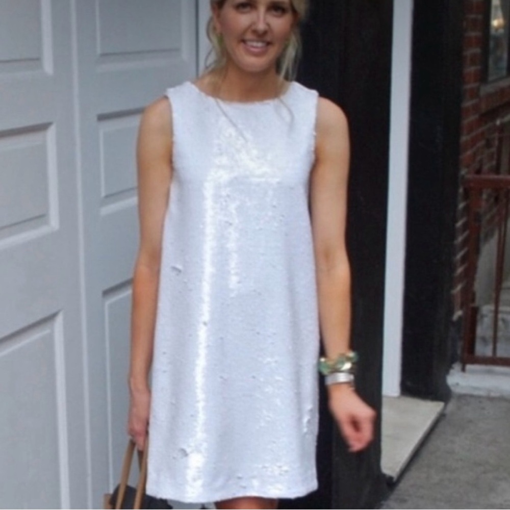 Madewell  White Sequin Dress - Picture 2 of 10